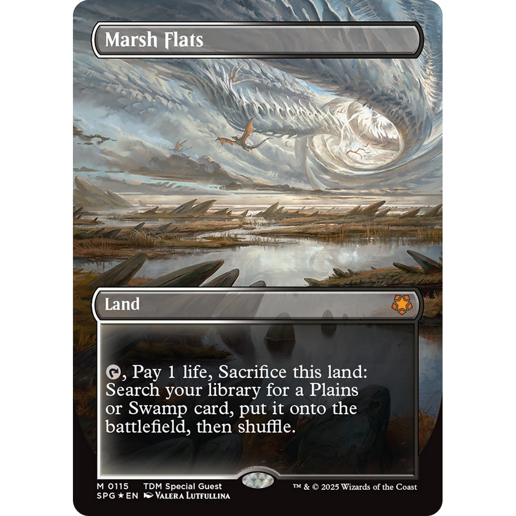 Marsh Flats (Borderless) (Dragonscale Foil) (SPG-115) - Special Guests (Borderless) Foil