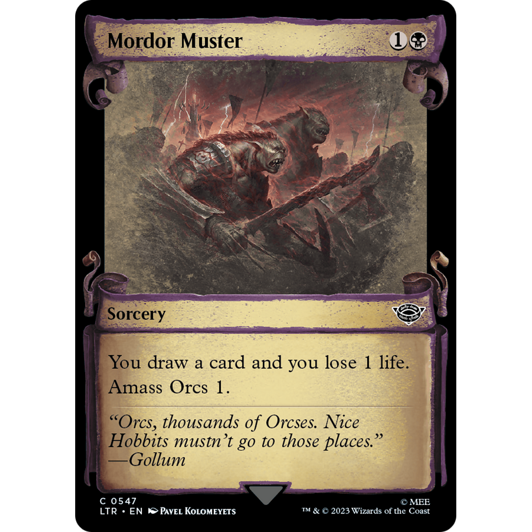 Mordor Muster (LTR-547) - The Lord of the Rings: Tales of Middle-earth: (Showcase) Foil