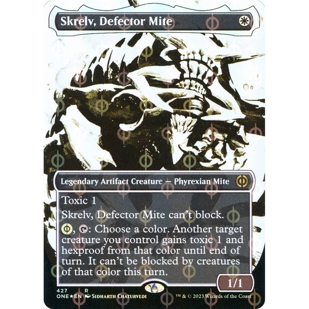 Skrelv, Defector Mite (ONE-427) - Phyrexia: All Will Be One: (Showcase) (Borderless) Foil
