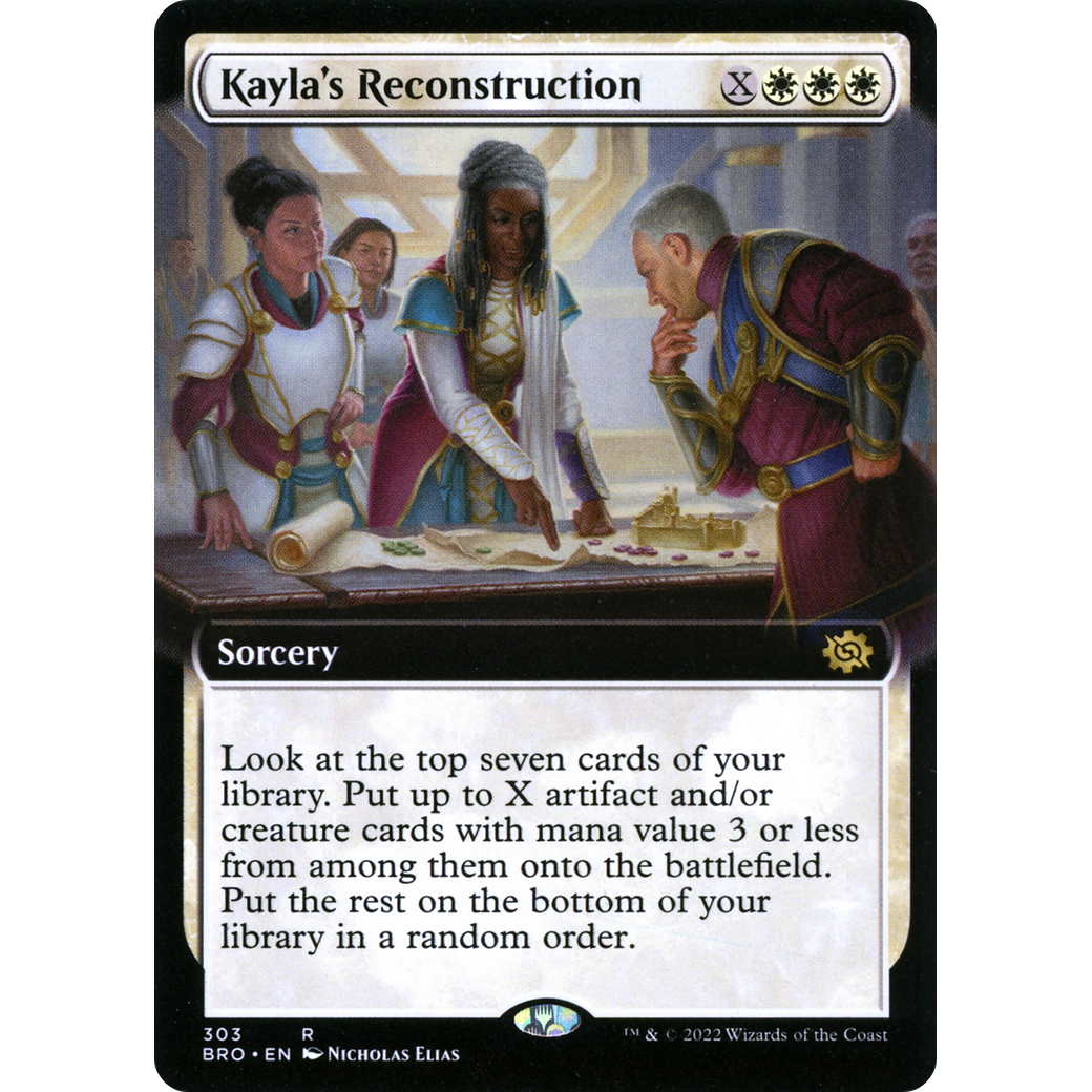 Kayla's Reconstruction (Extended Art) (BRO-303) - The Brothers' War: (Extended Art) Foil