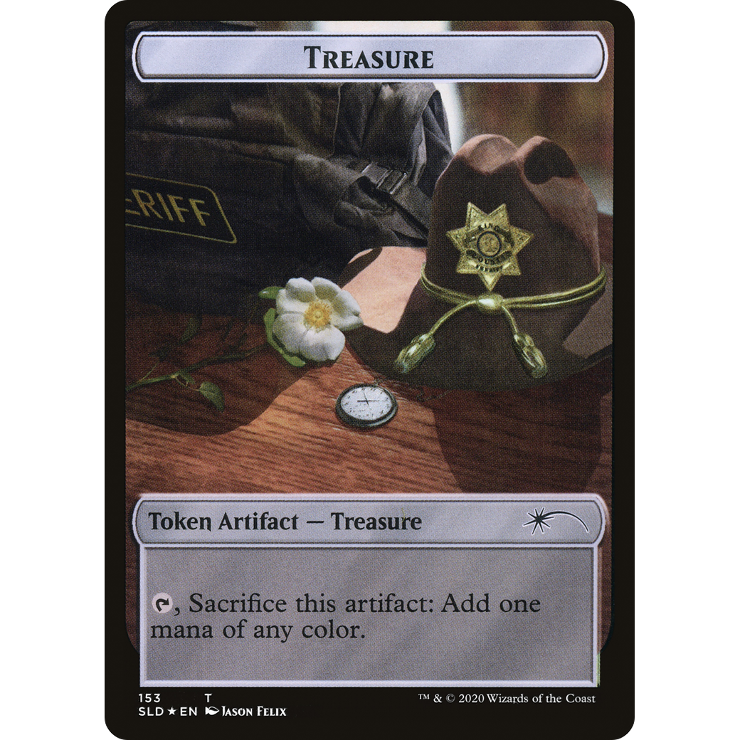 Treasure // Walker (Bicycle Girl) Double-sided Token (SLD-153 // 148) - Secret Lair Drop Foil