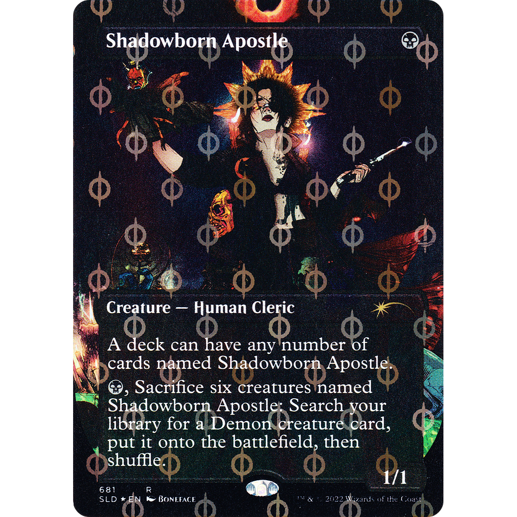 Shadowborn Apostle (681) (Step-and-Compleat Foil) (SLD-681) - Secret Lair Drop (Borderless) Foil