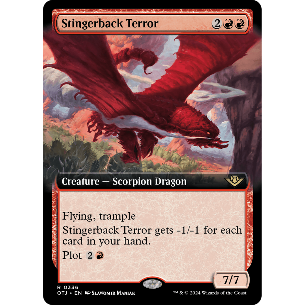 Stingerback Terror (OTJ-336) - Outlaws of Thunder Junction: (Extended Art) Foil