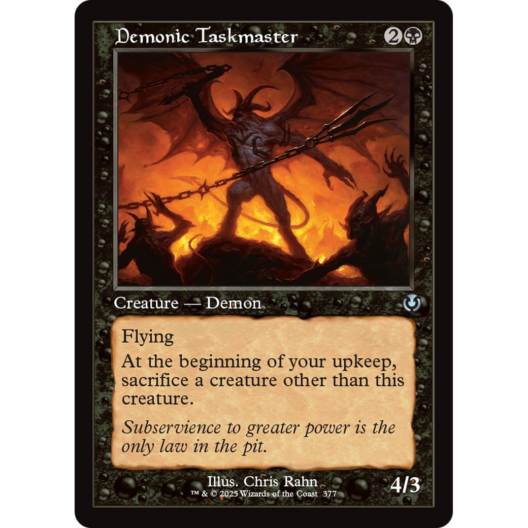 Demonic Taskmaster (INR-377) - Innistrad Remastered Foil