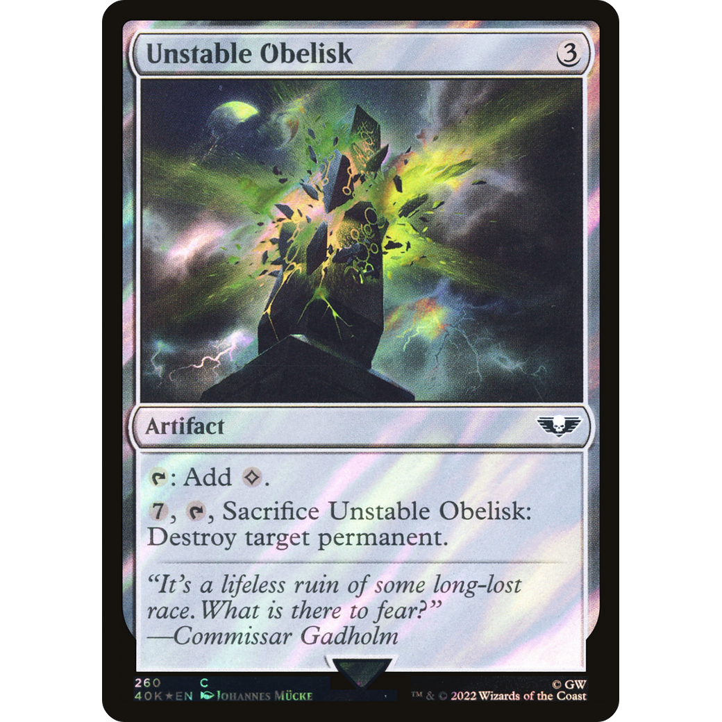 Unstable Obelisk (40K-260) - Warhammer 40,000 Commander Foil