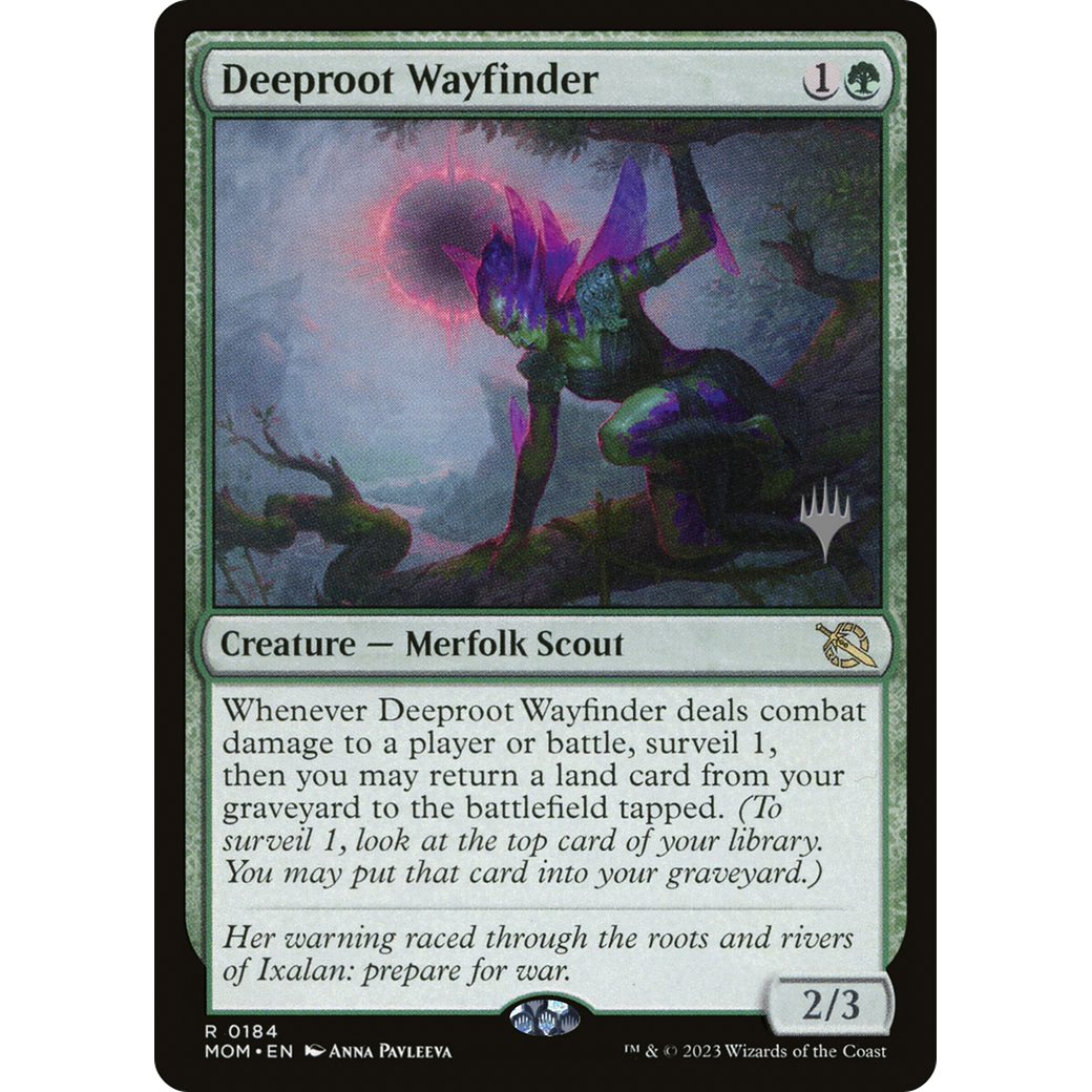 Deeproot Wayfinder (PPMOM-184P) - March of the Machine Promos Foil