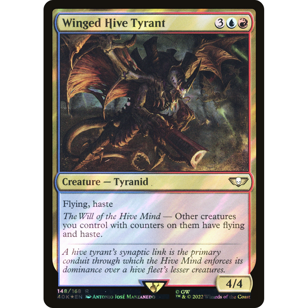 Winged Hive Tyrant (40K-148) - Warhammer 40,000 Commander Foil