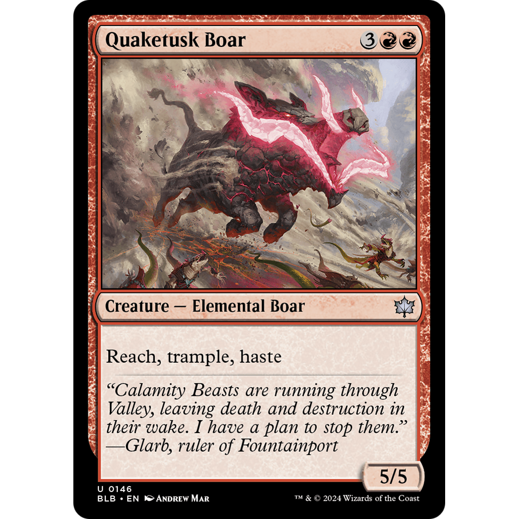 Quaketusk Boar (BLB-146) - Bloomburrow Foil