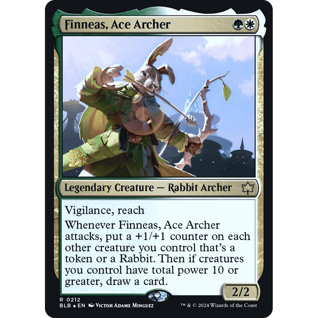 Finneas, Ace Archer (PRE-212S) - Bloomburrow Promos Foil
