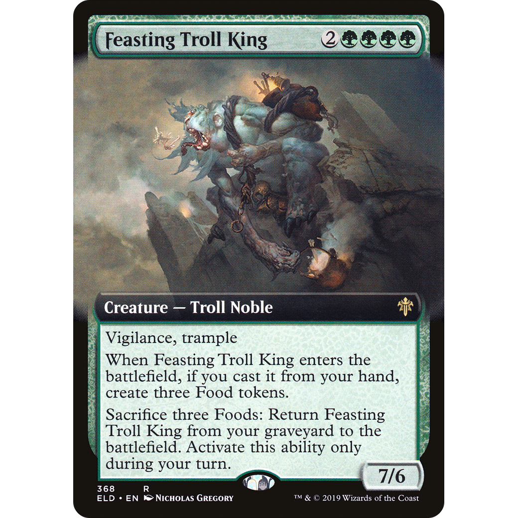 Feasting Troll King (Extended Art) (ELD-368) - Throne of Eldraine: (Extended Art)