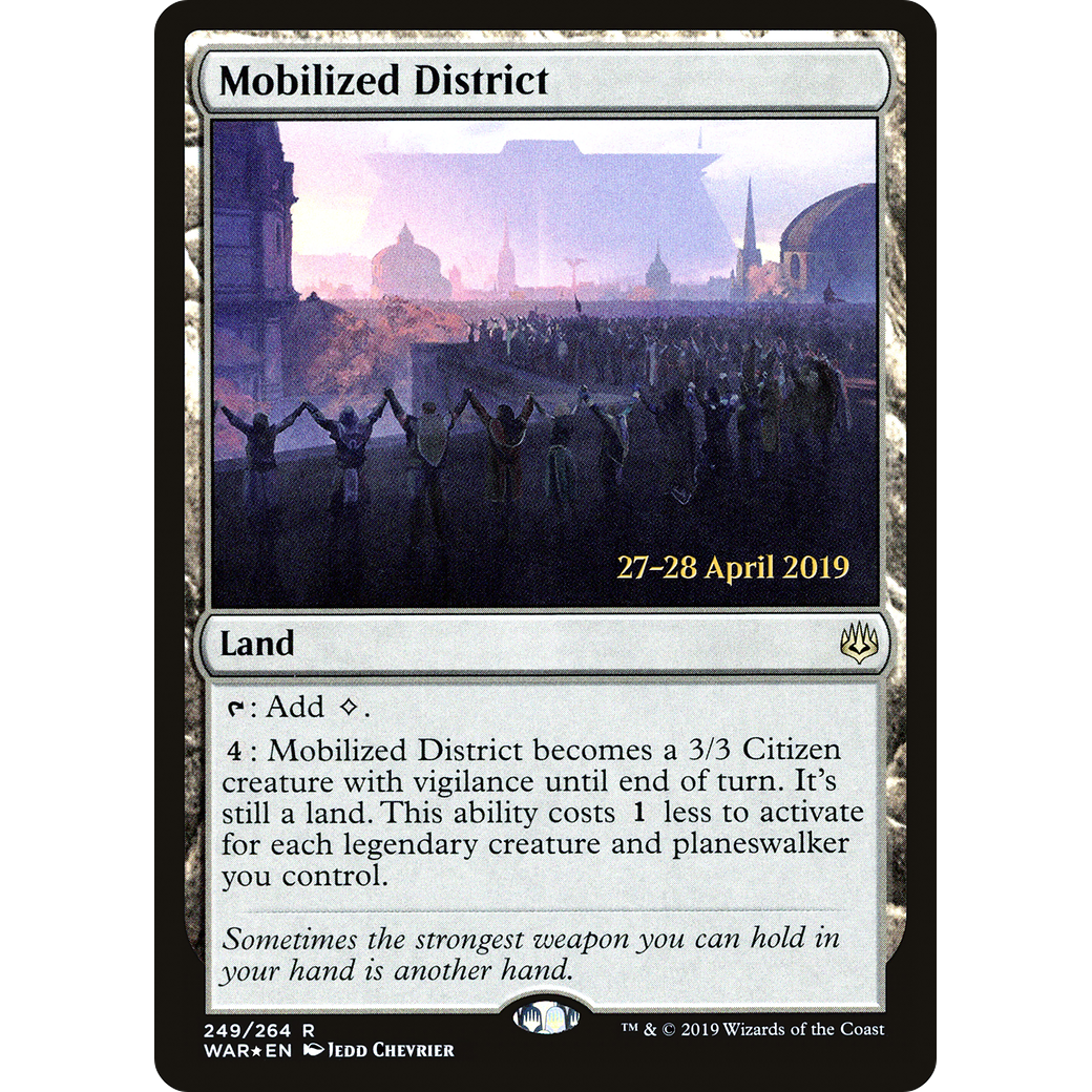 Mobilized District (PRE-249) - War of the Spark Promos Foil