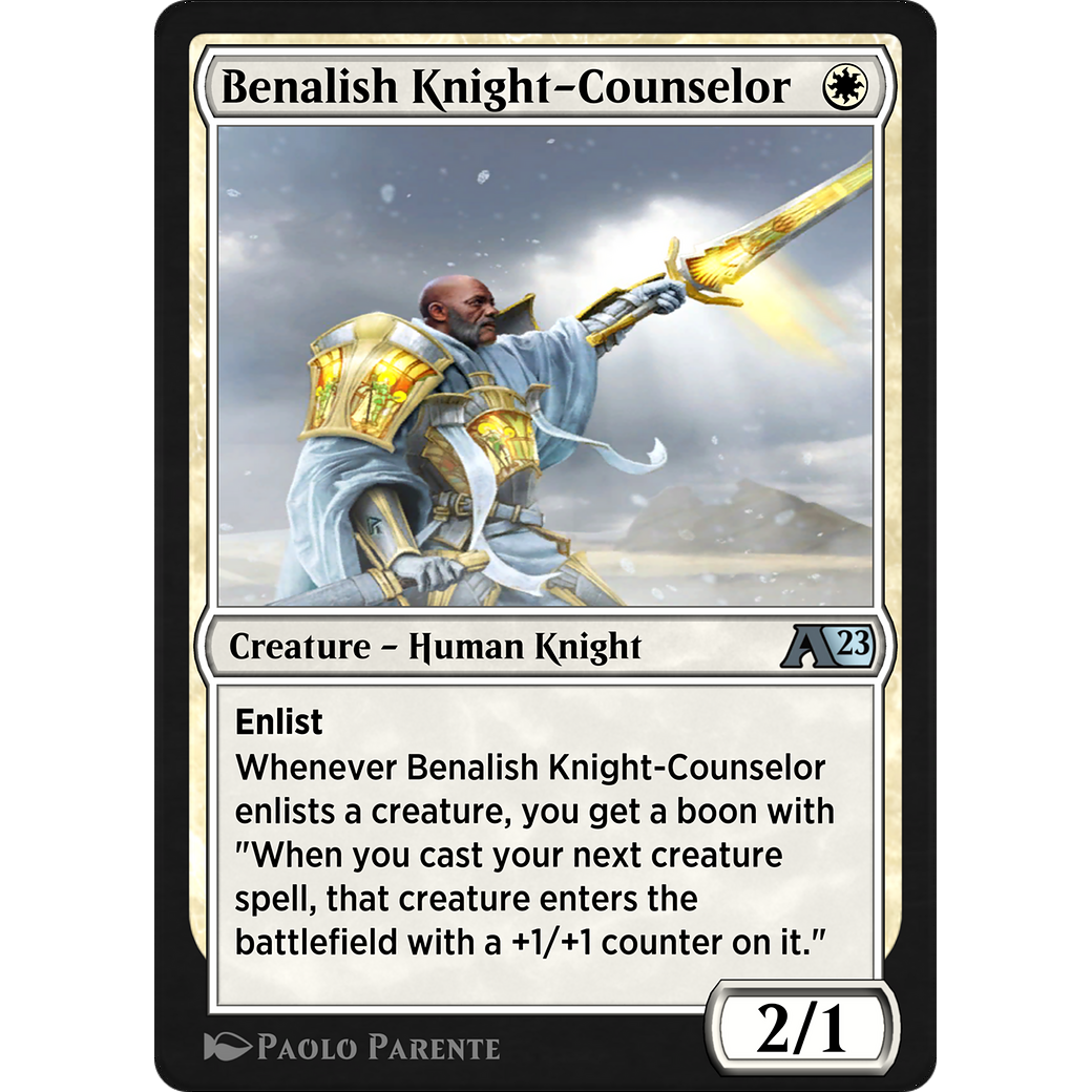 Benalish Knight-Counselor (YDMU-001) - Alchemy: Dominaria