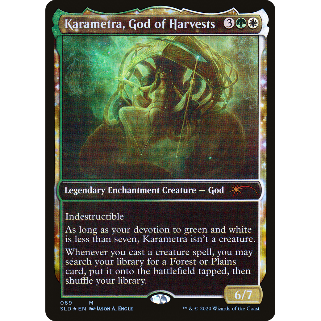 Karametra, God of Harvests (SLD-069) - Secret Lair Drop: (enchantment, Showcase) Foil