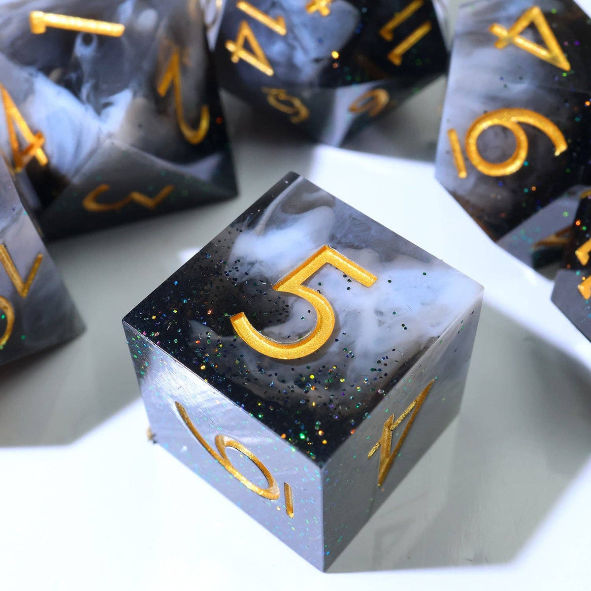 Dark Matter 7-Piece Polyhedral Dice Set