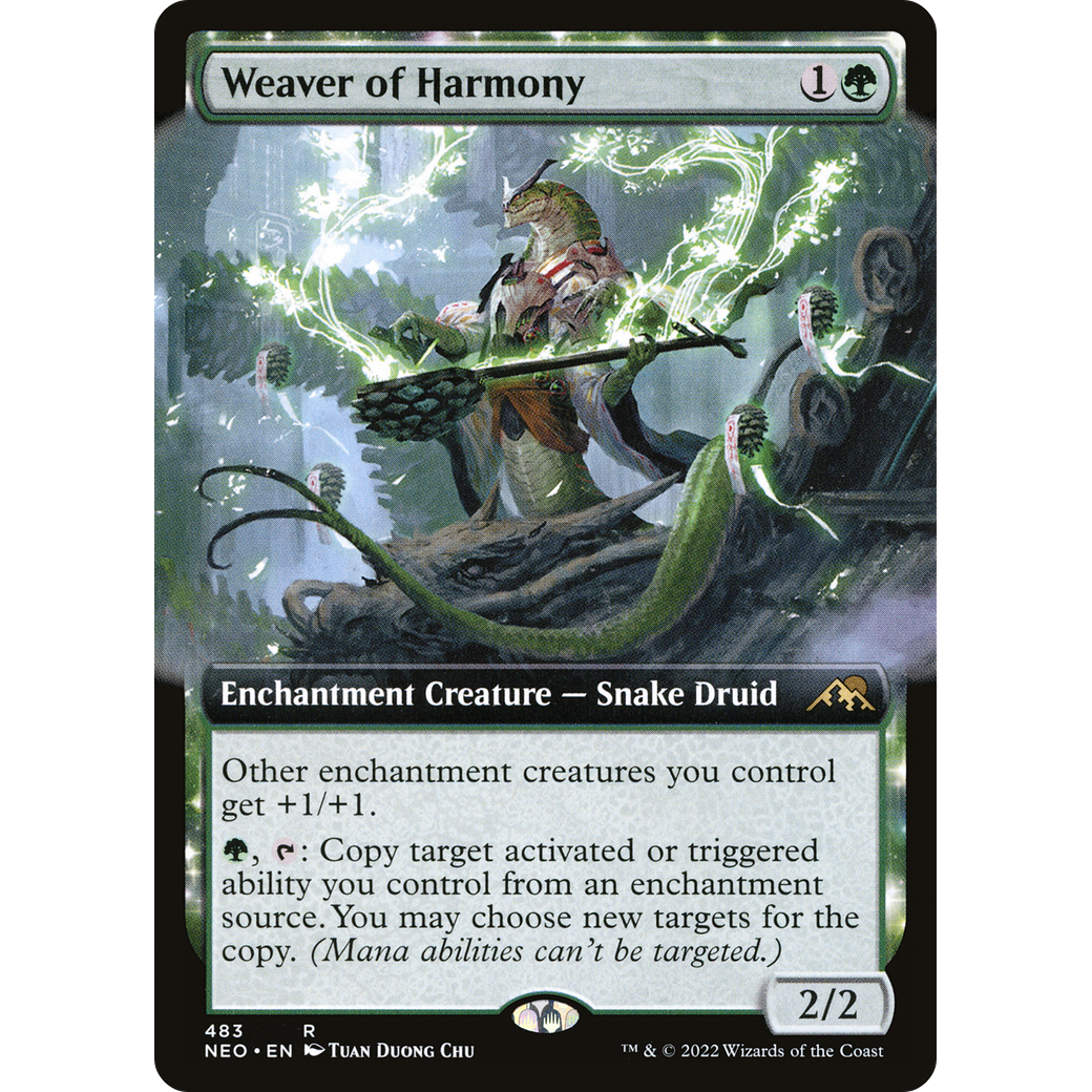 Weaver of Harmony (NEO-483) - Kamigawa: Neon Dynasty: (Extended Art, enchantment)
