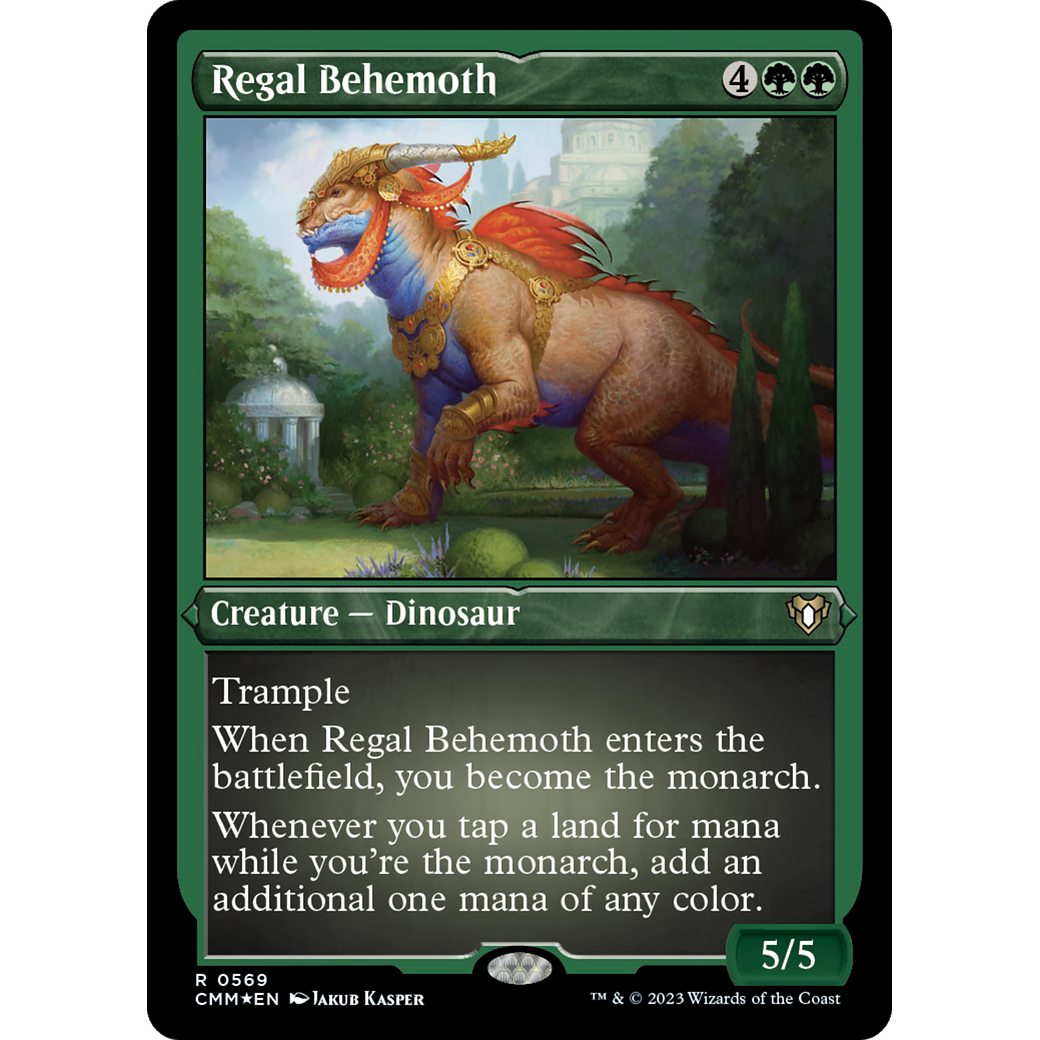 Regal Behemoth (CMM-569) - Commander Masters Etched Foil