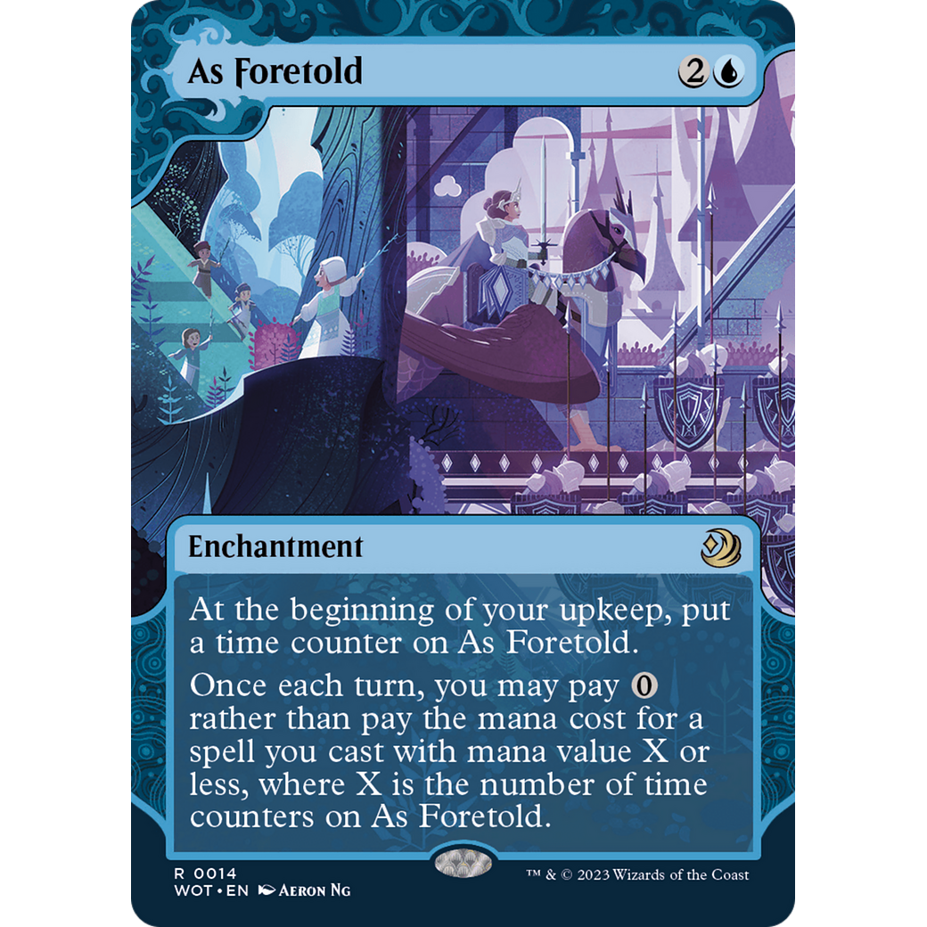 As Foretold (WOT-014) - Wilds of Eldraine: Enchanting Tales: (Showcase) (Borderless) Foil