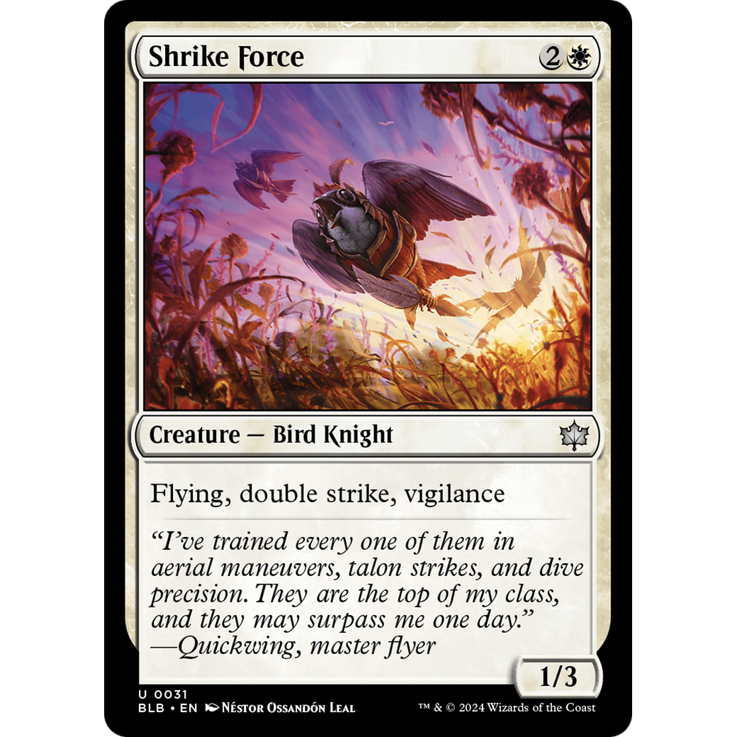 Shrike Force (BLB-031) - Bloomburrow Foil