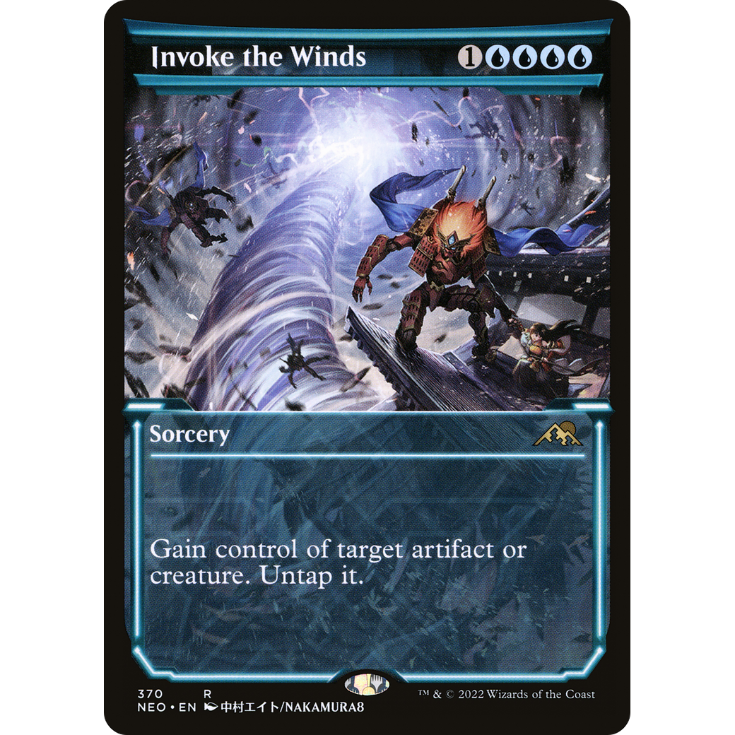 Invoke the Winds (NEO-370) - Kamigawa: Neon Dynasty: (Showcase) Foil