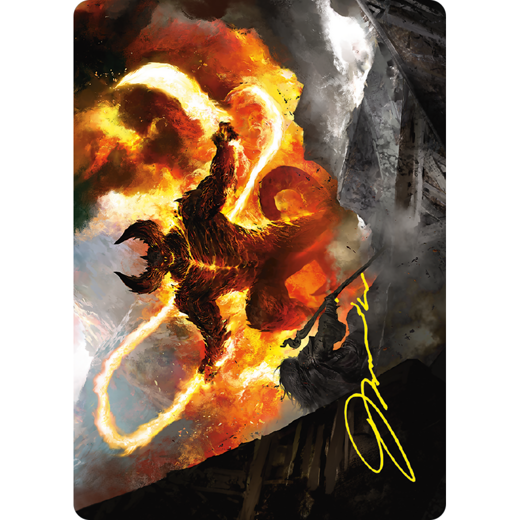 The Balrog, Flame of Udûn // The Balrog, Flame of Udûn (ASLTR-036) - Tales of Middle-earth Art Series (Borderless) Foil