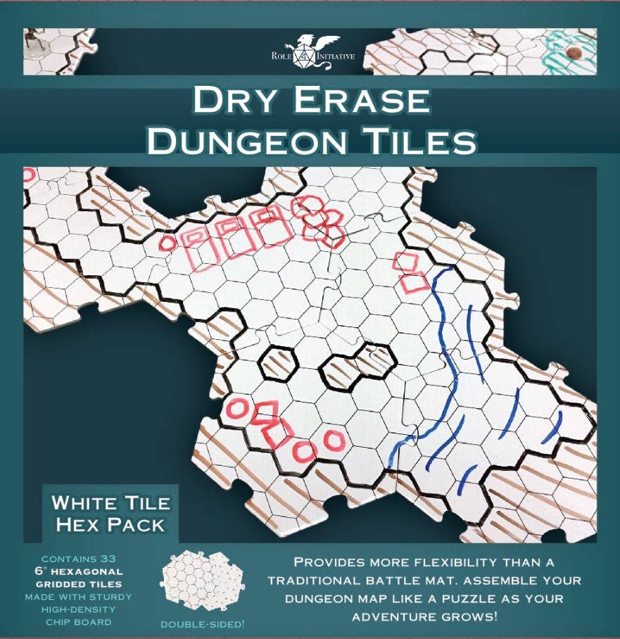 Dry Erase Dungeon Tiles, various colors, shapes, and sizes: Sand / Five 10" & Sixteen 5" Squares