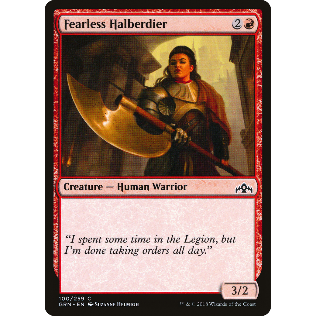 Fearless Halberdier (GRN-100) - Guilds of Ravnica Foil