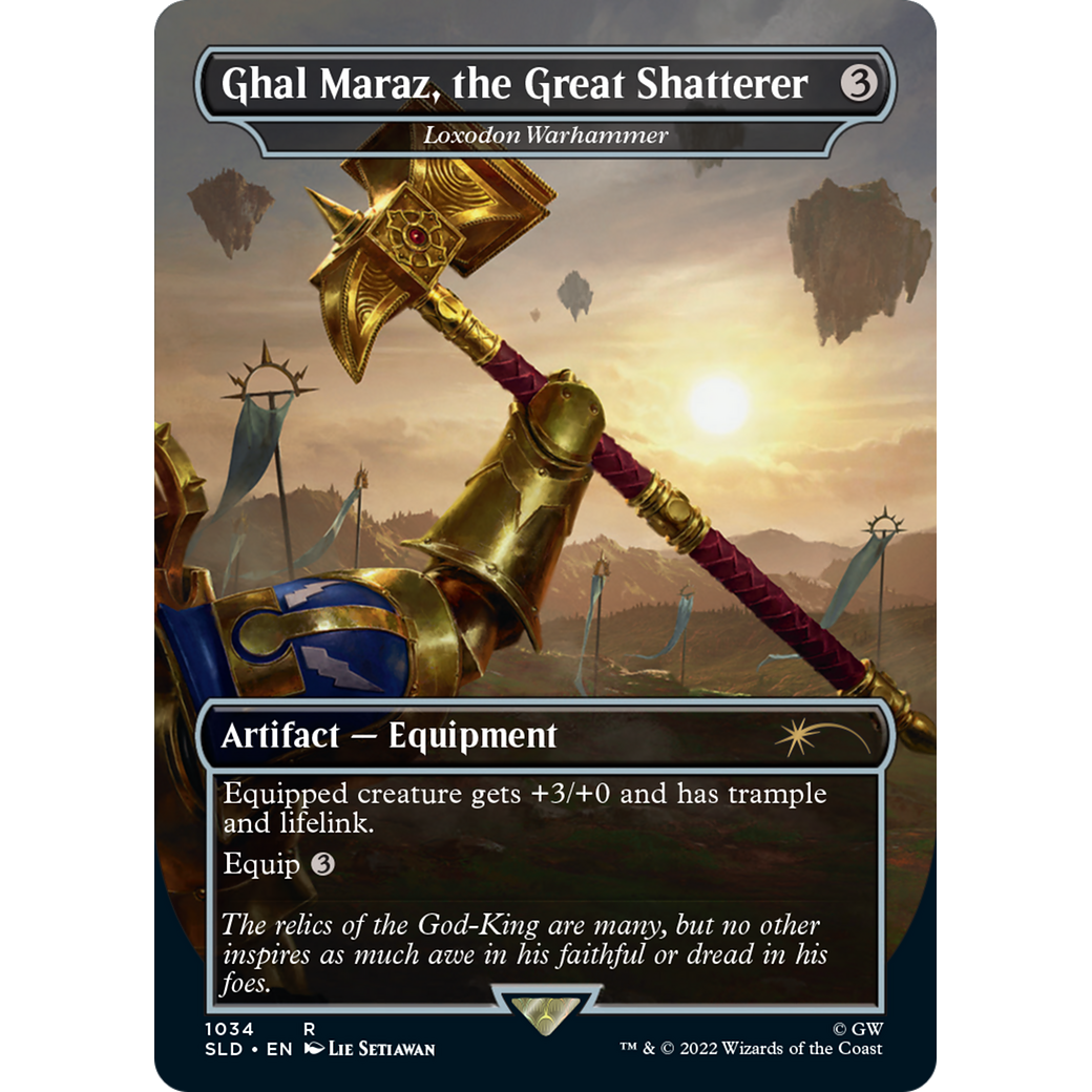 Ghal Maraz, the Great Shatterer - Loxodon Warhammer (Borderless) (SLD-1034) - Secret Lair Drop / Ghal Maraz, the Great Shatterer (Borderless)