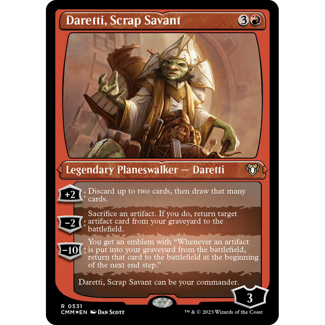 Daretti, Scrap Savant (CMM-531) - Commander Masters Etched Foil