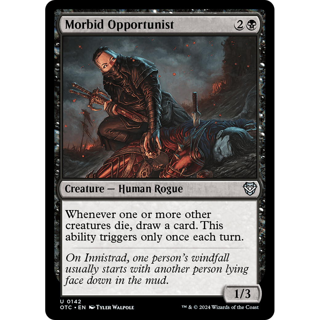 Morbid Opportunist (OTC-142) - Outlaws of Thunder Junction Commander