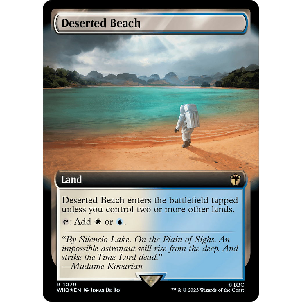 Deserted Beach (Extended Art) (Surge Foil) (WHO-1079) - Doctor Who: (Extended Art) Foil