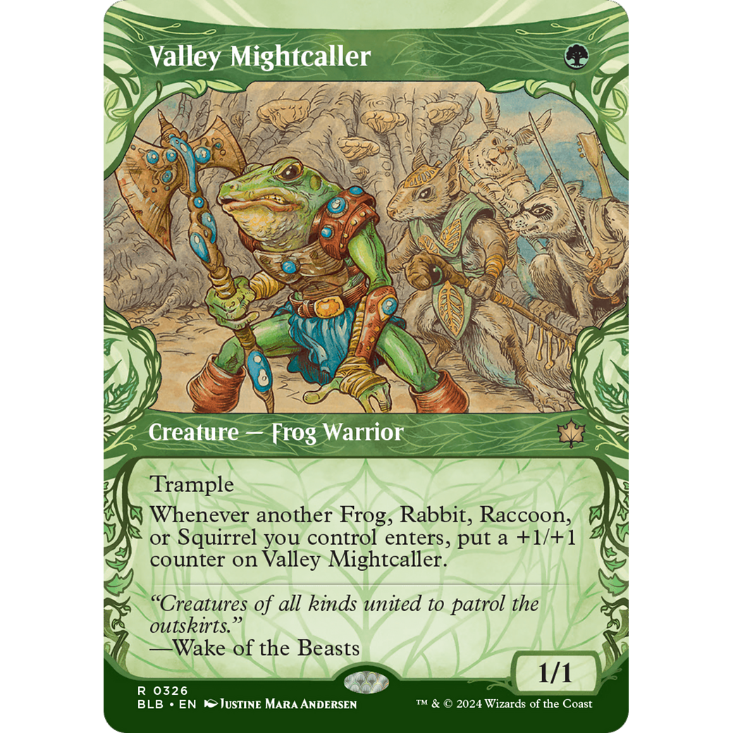 Valley Mightcaller (BLB-326) - Bloomburrow: (Showcase) (Borderless) Foil
