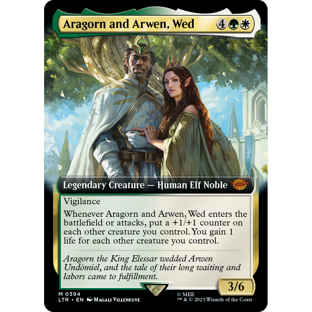 Aragorn and Arwen, Wed (LTR-394) - The Lord of the Rings: Tales of Middle-earth: (Extended Art)