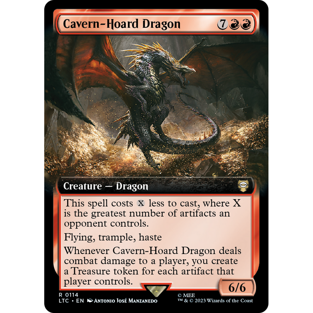 Cavern-Hoard Dragon (LTC-114) - Tales of Middle-earth Commander: (Extended Art)