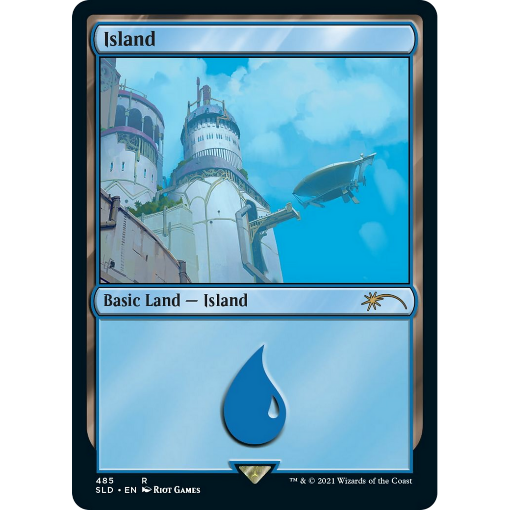 Island (Secret Lair x Arcane: Lands) (SLD-485) - Secret Lair Drop Foil