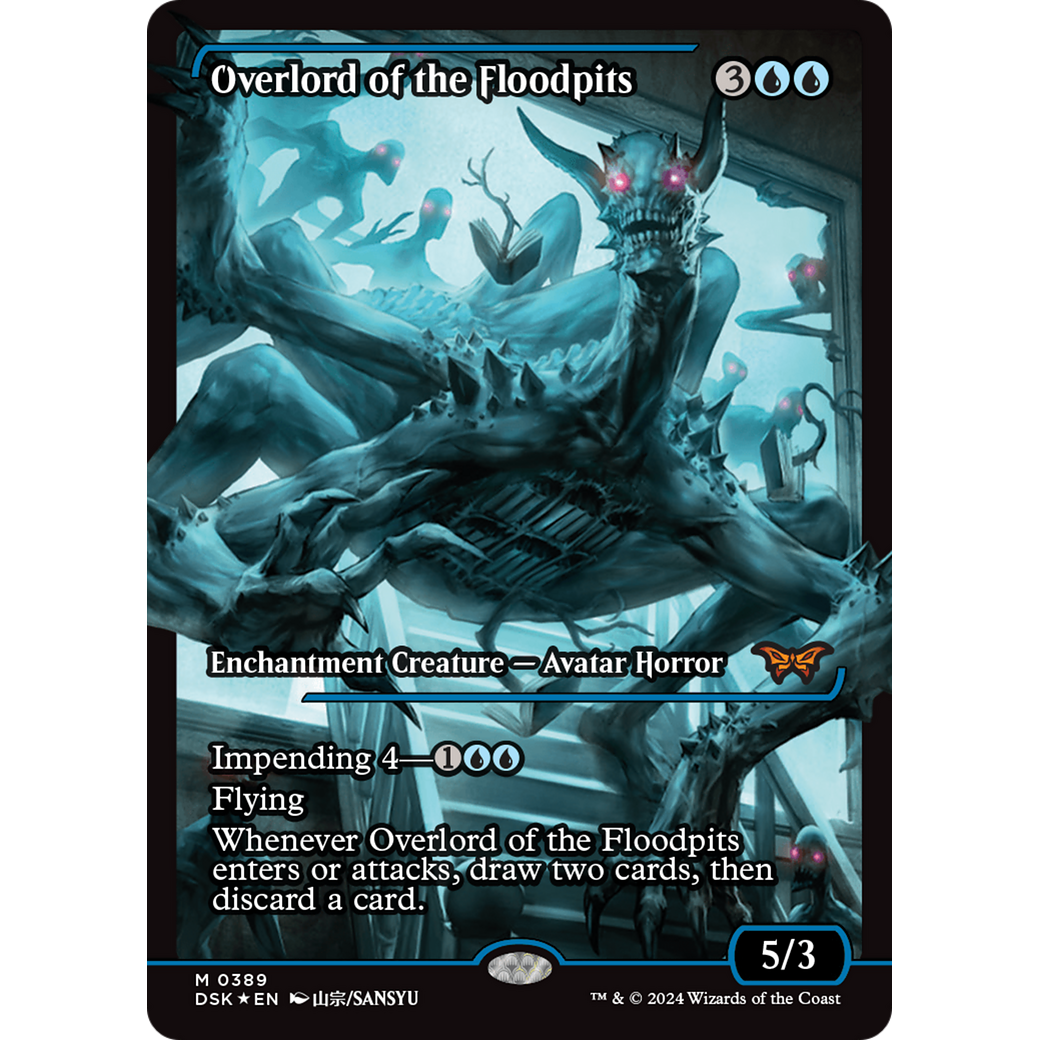 Overlord of the Floodpits (DSK-389) - Duskmourn: House of Horror: (Showcase) Foil
