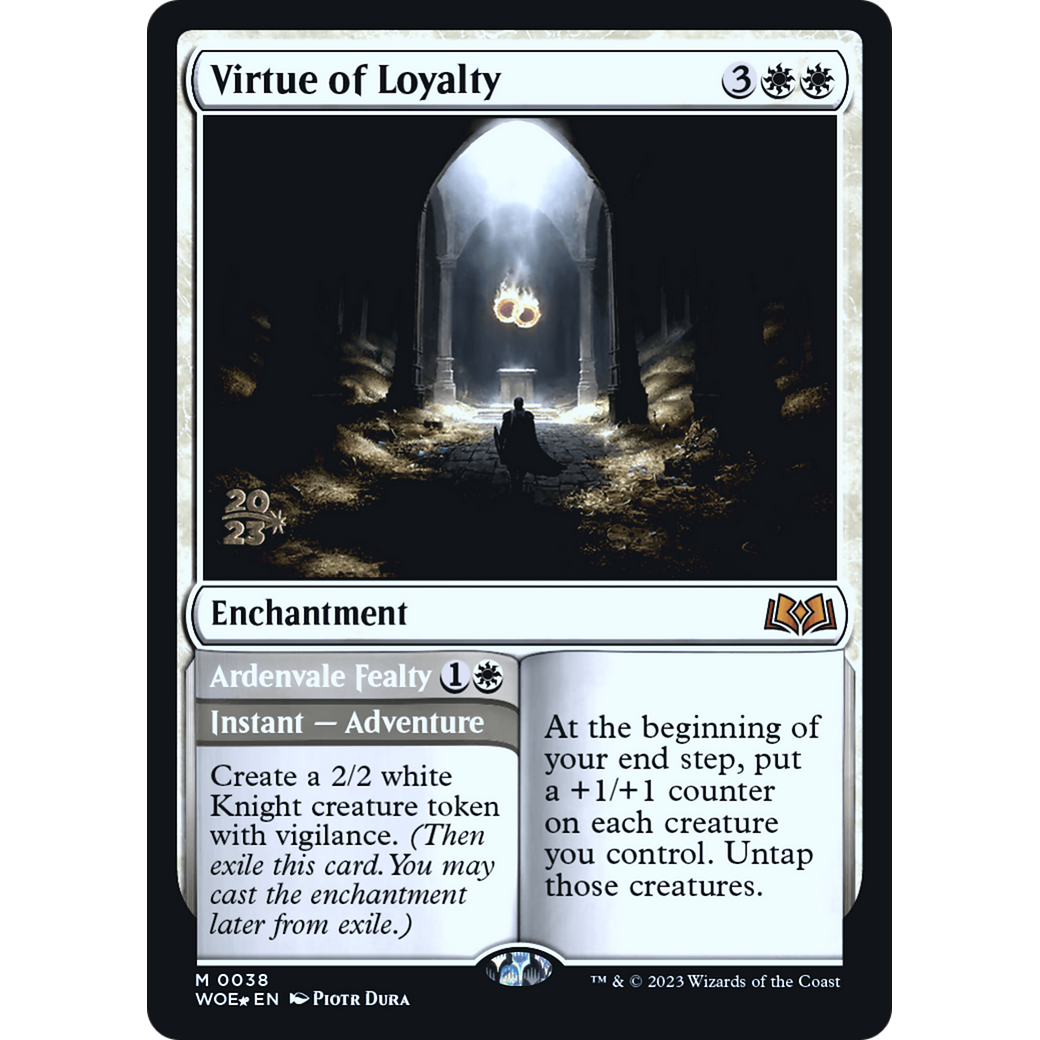 Virtue of Loyalty // Ardenvale Fealty (PRE-38S) - Wilds of Eldraine Promos Foil