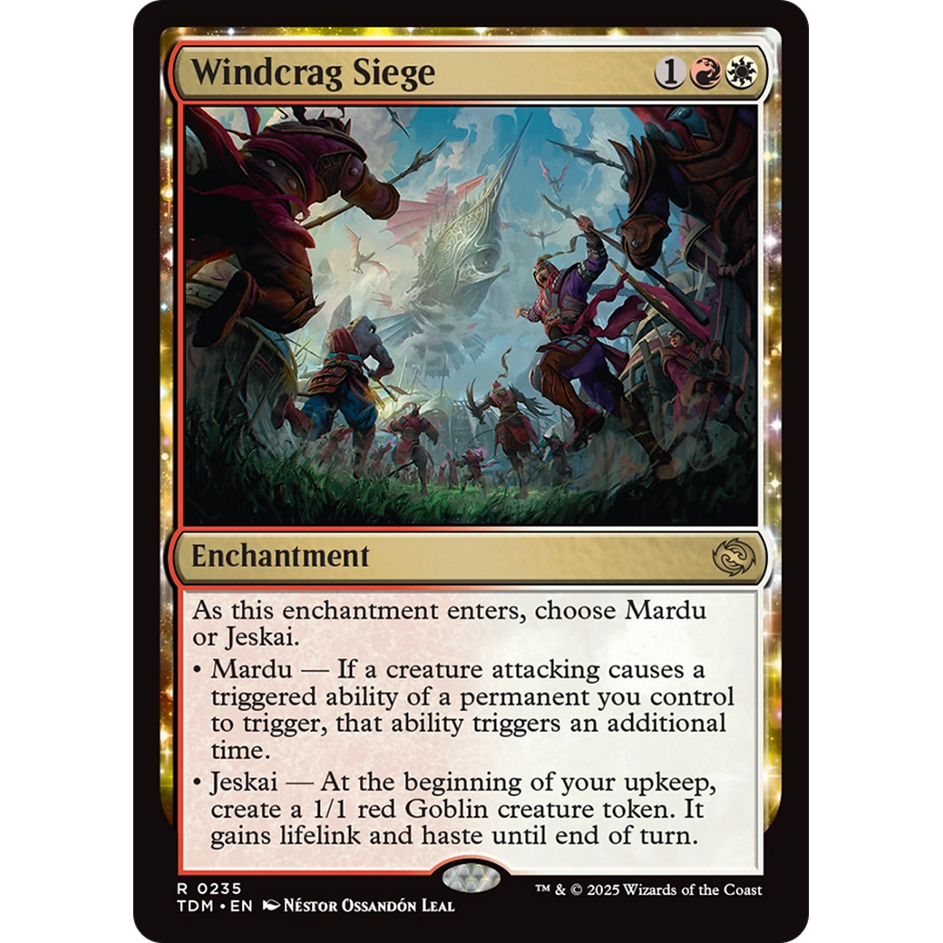 Windcrag Siege (TDM-235) - Tarkir: Dragonstorm: (enchantment) Foil