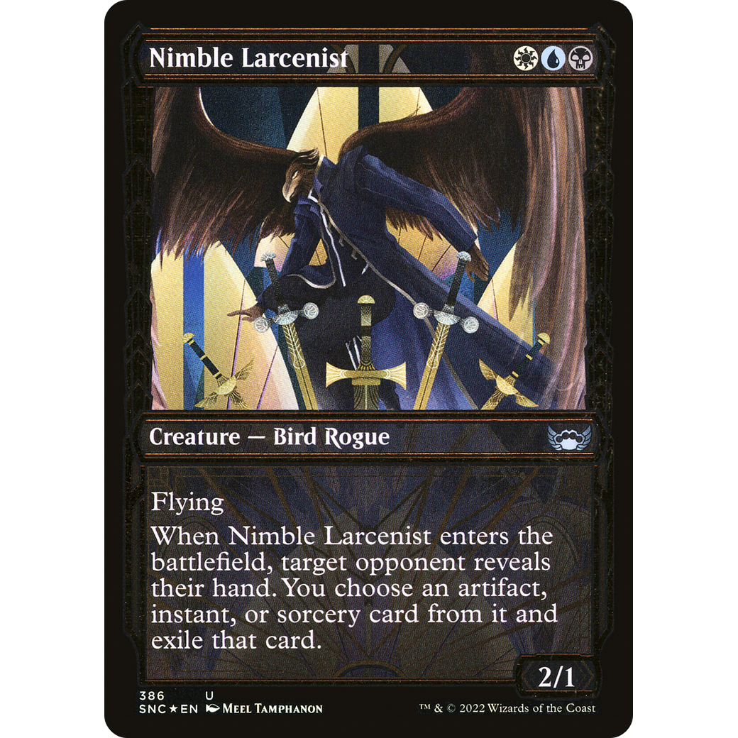 Nimble Larcenist (Gilded Foil) (SNC-386) - Streets of New Capenna: (Showcase) Foil
