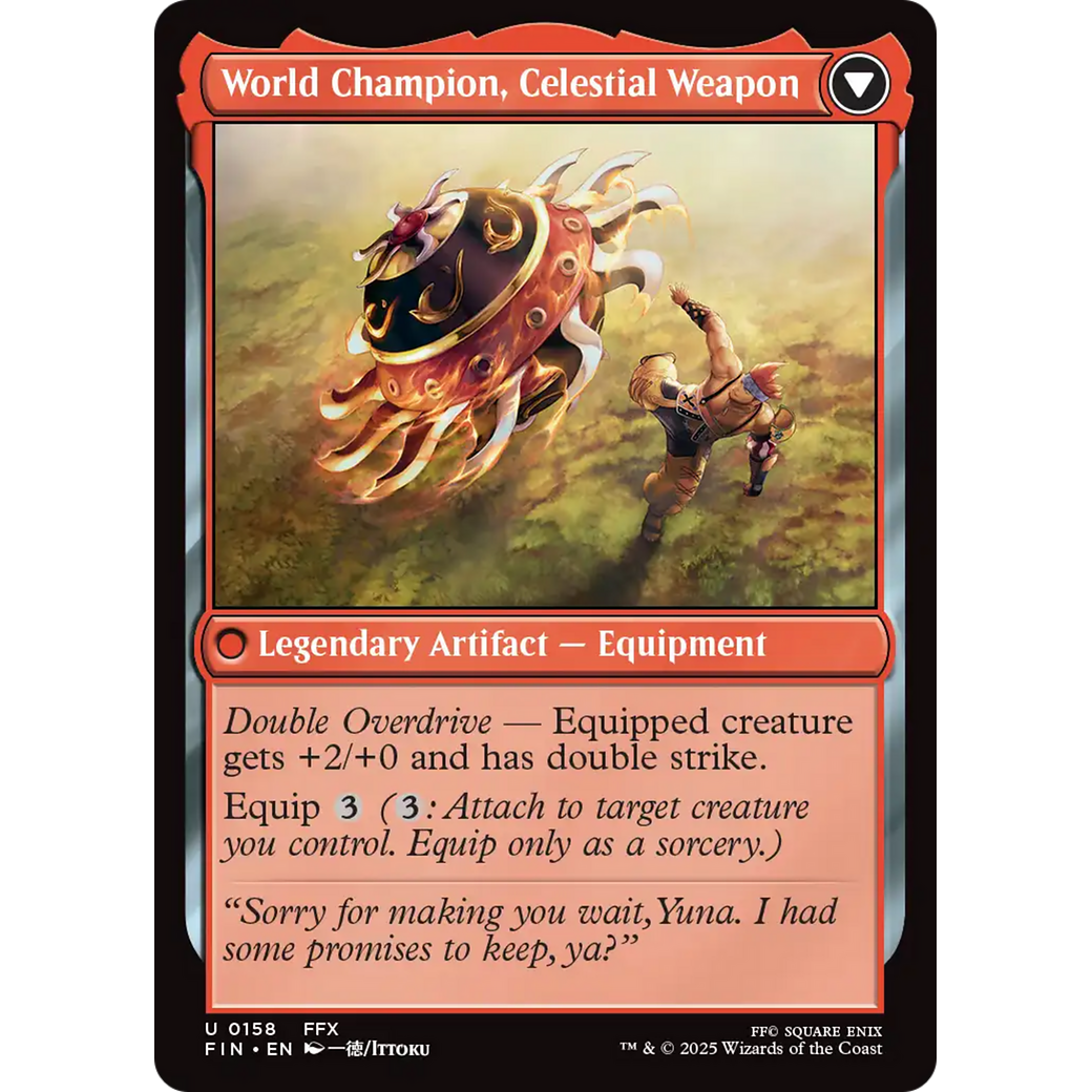 Sidequest: Play Blitzball // World Champion, Celestial Weapon (FIN-158) - FINAL FANTASY: (enchantment) Foil