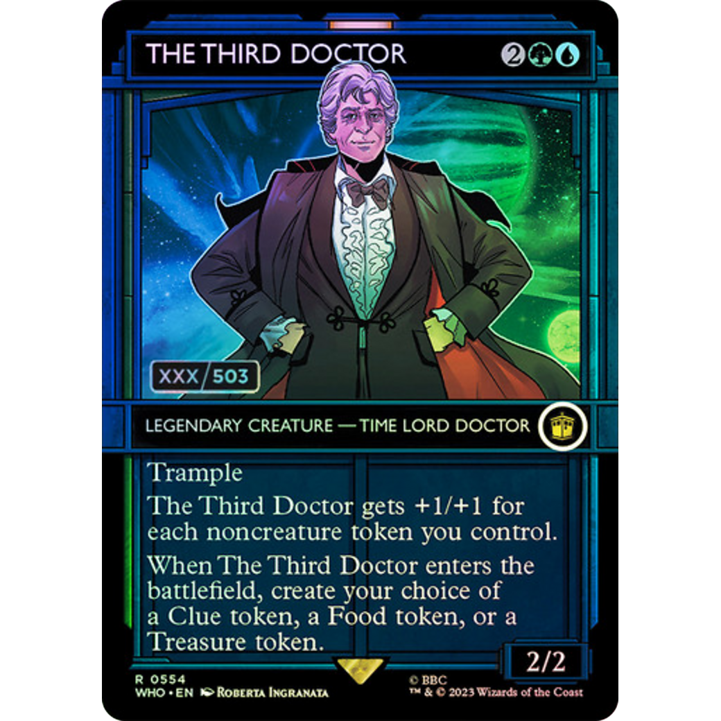 The Third Doctor (Serial Numbered) (WHO-554) - Doctor Who: (Showcase) (Borderless) Foil