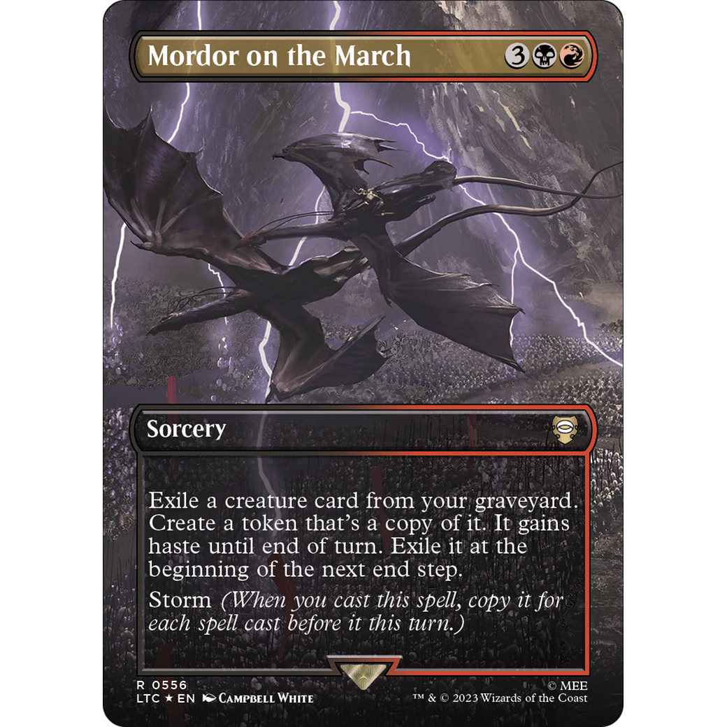Mordor on the March (LTC-556) - Tales of Middle-earth Commander (Borderless) Foil