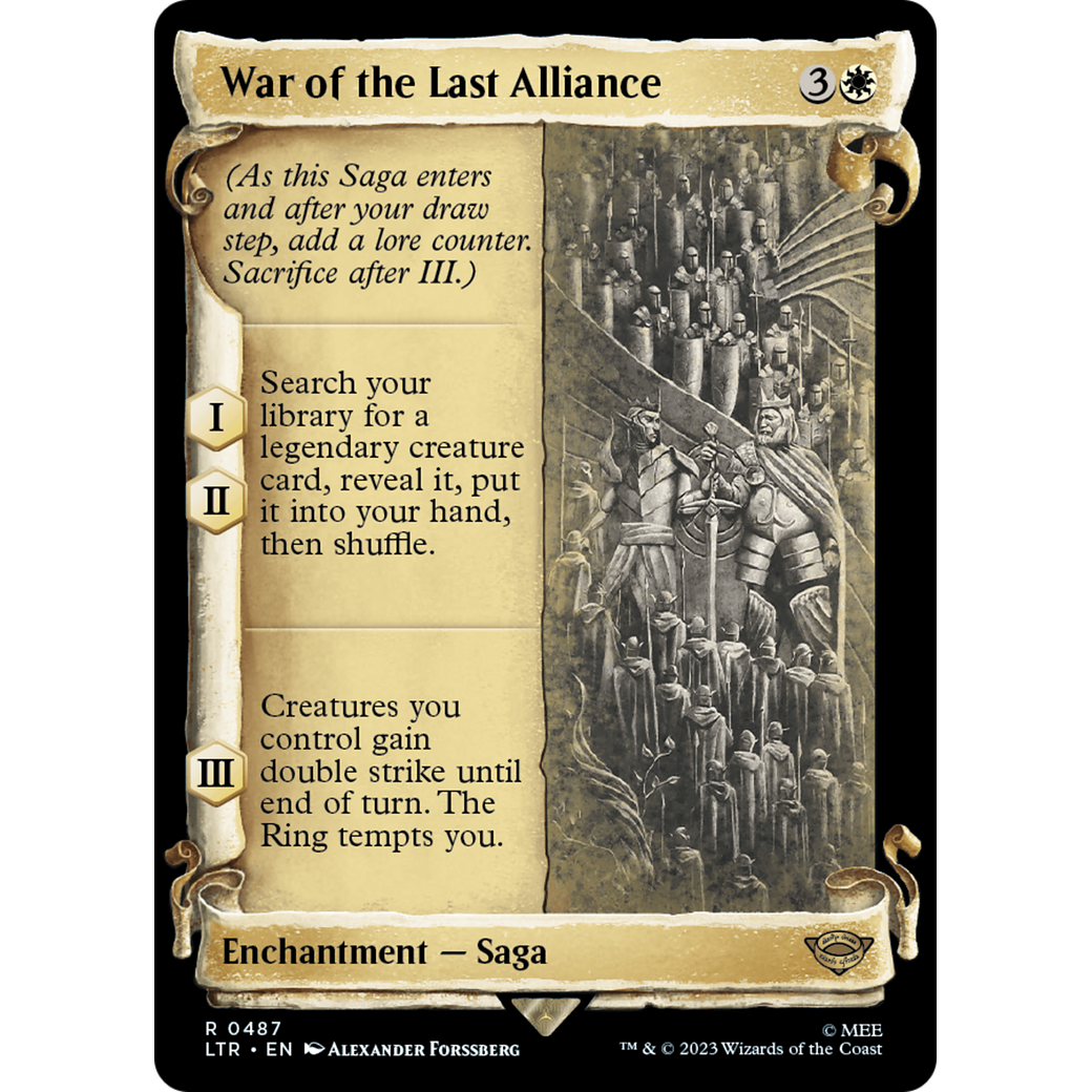 War of the Last Alliance (LTR-487) - The Lord of the Rings: Tales of Middle-earth: (Showcase) Foil
