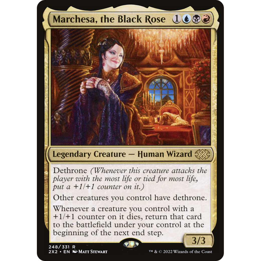 Marchesa, the Black Rose (2X2-248) - Double Masters 2022 Foil