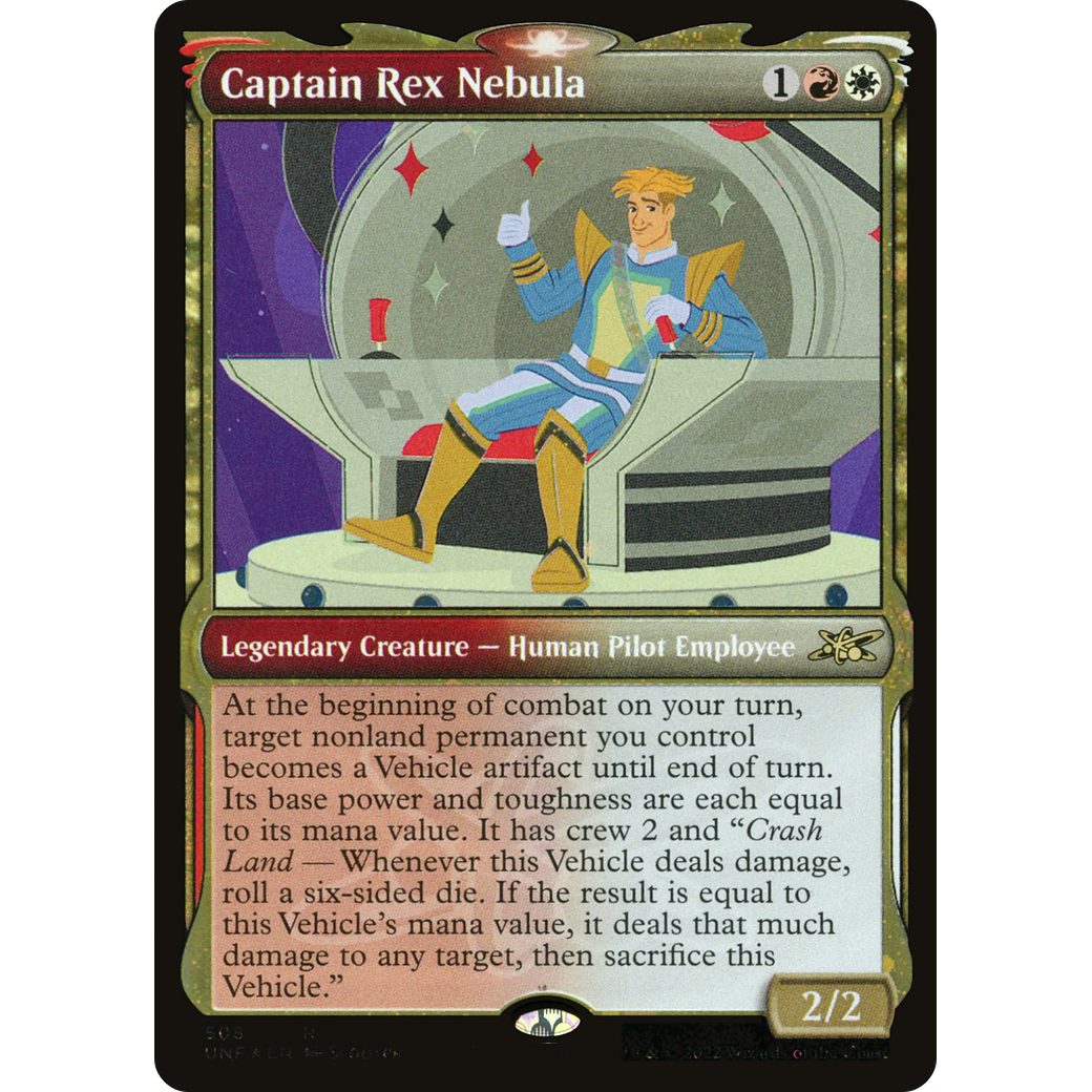 Captain Rex Nebula (Showcase) (Galaxy Foil) (UNF-508) - Unfinity: (Showcase) Foil