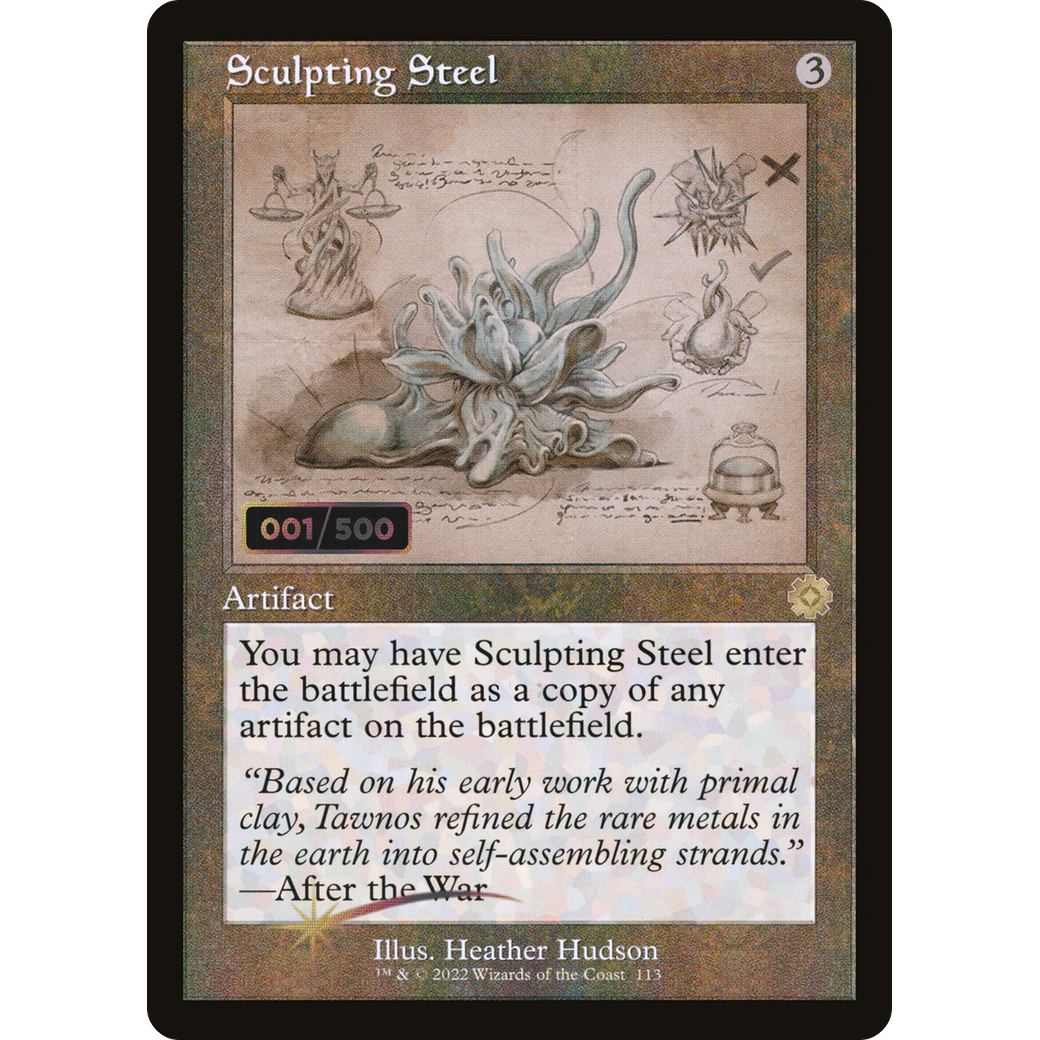 Sculpting Steel (Schematic) (Serial Numbered) (BRR-113) - The Brothers' War Retro Artifacts Foil
