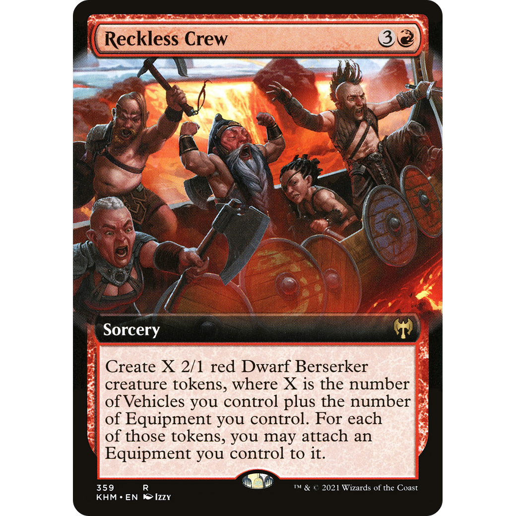 Reckless Crew (Extended Art) (KHM-359) - Kaldheim: (Extended Art) Foil
