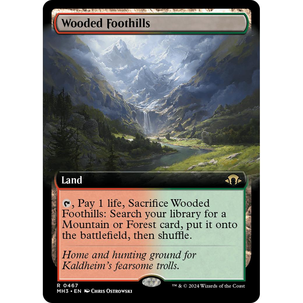 Wooded Foothills (Extended Art) (MH3-467) - Modern Horizons 3: (Extended Art)