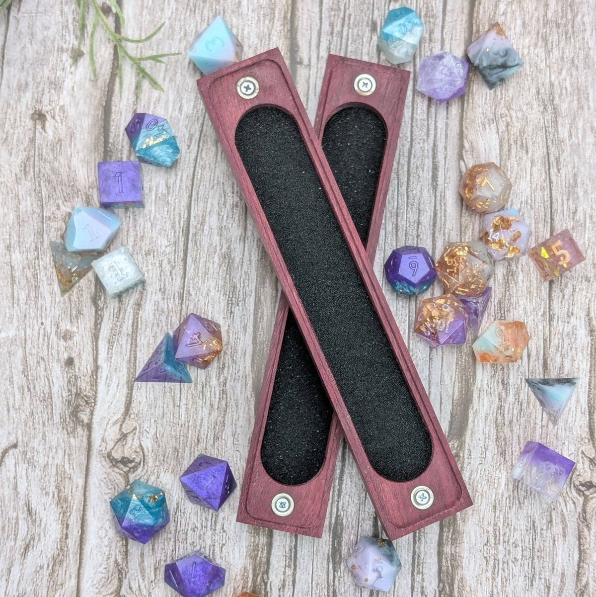 Purple Heart Dice Vault - Exotic Hardwood Dice Box