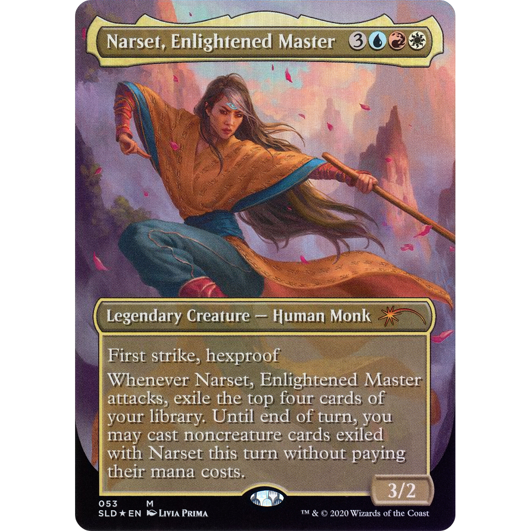 Narset, Enlightened Master (SLD-053) - Secret Lair Drop (Borderless) Foil