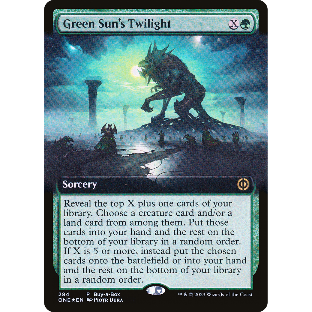 Green Sun's Twilight (BABP-284) - Phyrexia: All Will Be One: (Extended Art) Foil